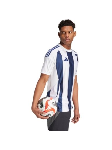 Vyriški marškinėliai Adidas Striped 24 Jersey balti ir mėlyni IW4554