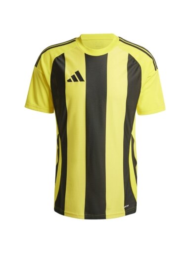 Vyriški marškinėliai Adidas Striped 24 Jersey geltonos ir juodos spalvos IW2146
