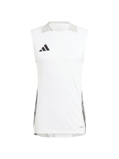„Adidas Tiro 24 Competition Training“ vyriški marškinėliai be rankovių, balti IR5479