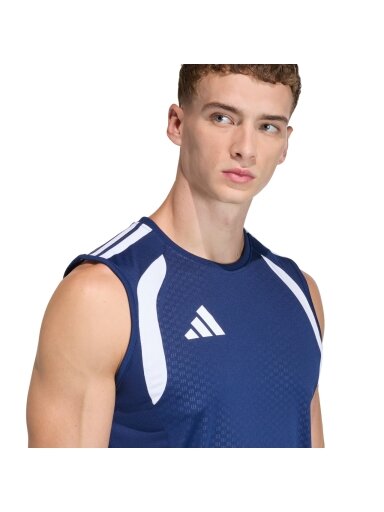 adidas Tiro 26 Competition vyrams be rankovių džersėjis tamsiai mėlynas JY6433