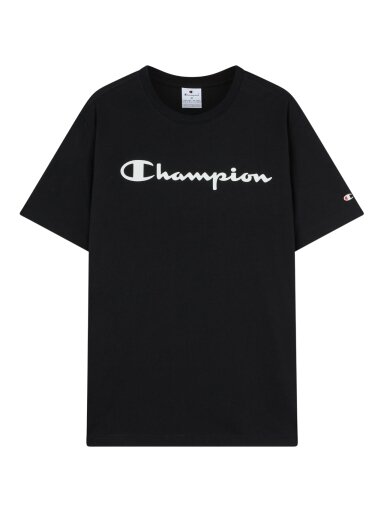 Champion vyriški marškinėliai SS Tee, juodi 221814 KK001