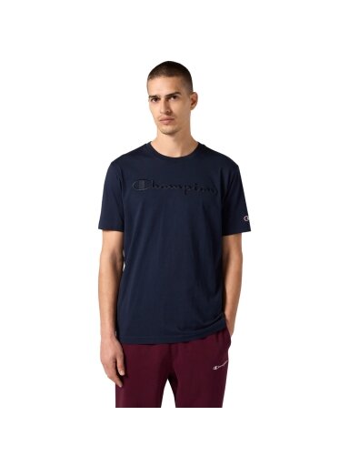 Champion SS Tee vyriški marškiniai, tamsiai mėlyni 220273 BS501