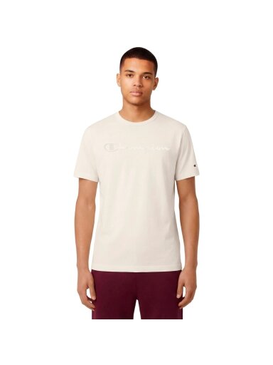 Champion SS Tee vyriški marškiniai, kreminiai 220273 YS084