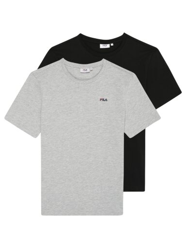 Fila Brod vyriški marškinėliai 2 pak. juodi, pilki FAM0083 83227