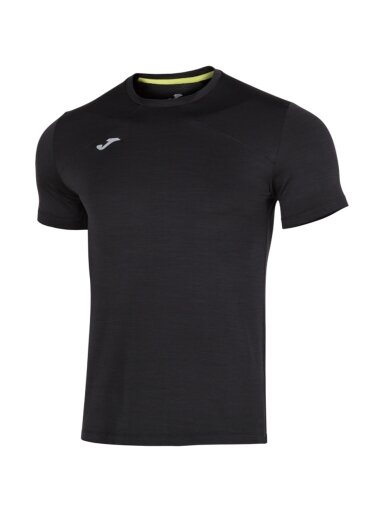 Joma Running Night trumpomis rankovėmis vyriški marškinėliai juodi 101775.100