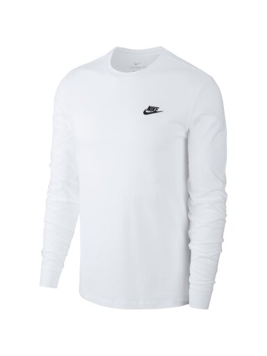 Nike vyriški marškinėliai Club Tee LS, balti AR5193 100