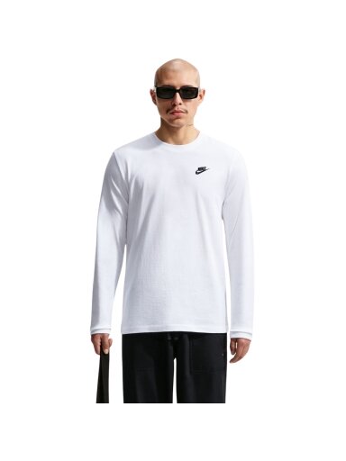 Nike vyriški marškinėliai Club Tee LS, balti AR5193 100