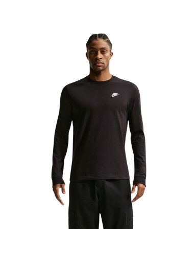 Nike vyriški marškinėliai Club Tee LS, juodi AR5193 010