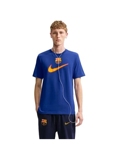 Nike FC Barcelona Swoosh vyriški marškinėliai, juodi, IQ5042 455