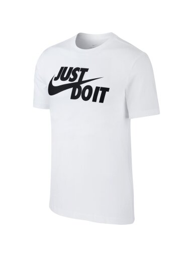 Nike Tee Just do It Swoosh vyriški marškinėliai balti AR5006 100