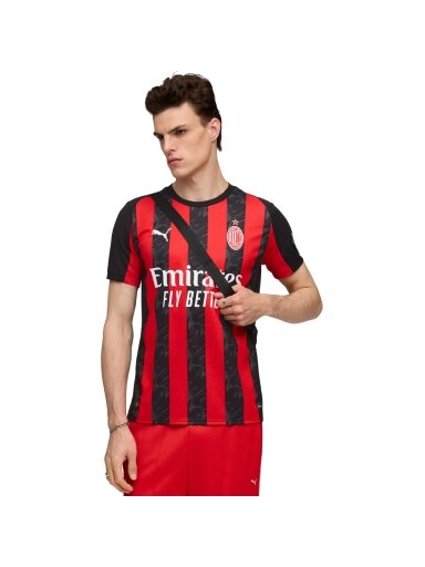 Puma AC Milan Home Jersey vyriški marškinėlių kopija juodos ir raudonos spalvos 779962 01