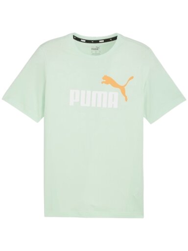 Puma ESS+ 2 Col Logo Tee vyriški marškinėliai mint 586759 88