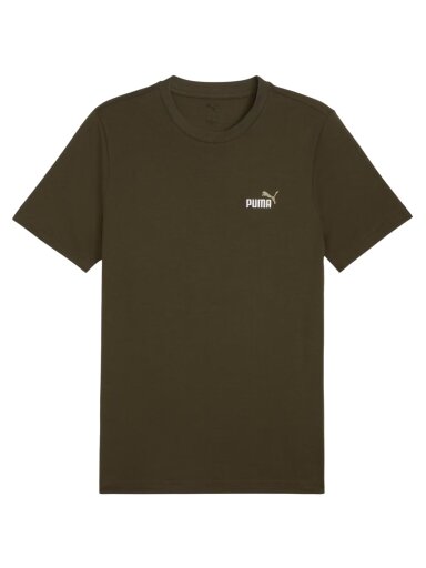 Puma Ess 2 Color Small No. 1 Logo Tee vyrams oliwkava 684717 70