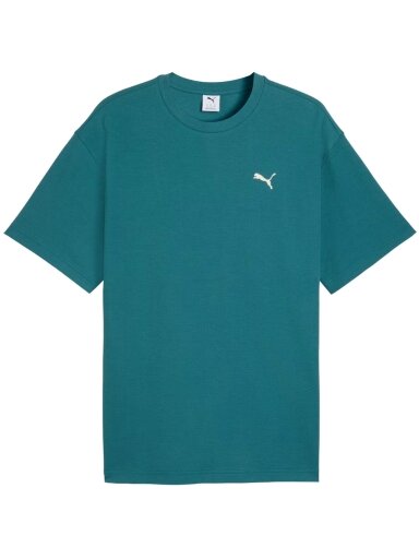 Puma ESS Elevated Relaxed Tee vyriška marškinėliai žali 692018 41