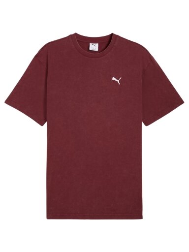 Puma Ess Elevated Relaxed Wash Tee marškinėliai vyrams bordo spalvos 688048 96