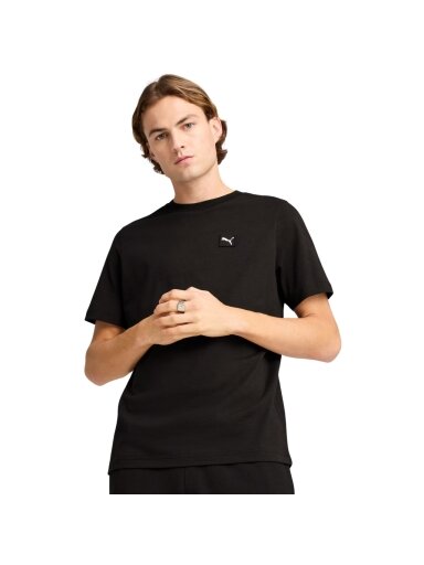 Puma Ess Elevated Tee vyriška marškinėliai juoda 684726 01