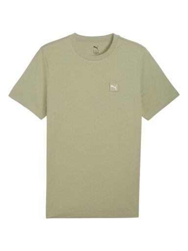 Puma Ess Elevated Tee vyriška marškinėliai žalsvai-rusvos spalvos 684726 82