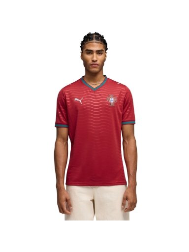 Puma vyriški marškinėliai FPF Portugal Home Jersey Replica Club, raudoni 783278 01