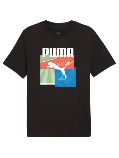 Puma Graphics Summer Sports Tee II vyriški marškinėliai, juodi 627909 01