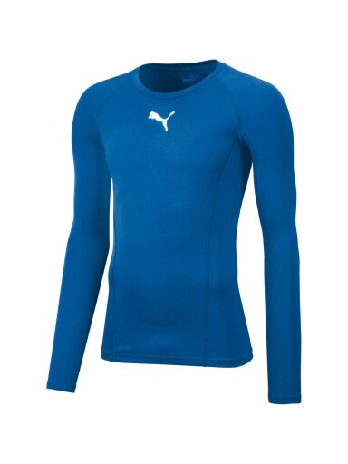 Puma Liga Baselayer Tee LS vyriški marškinėliai mėlyni 655920 02