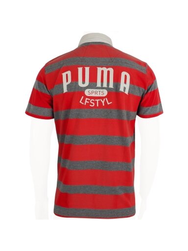 Puma Polo vyriški marškinėliai raudoni ir pilki 558241 09