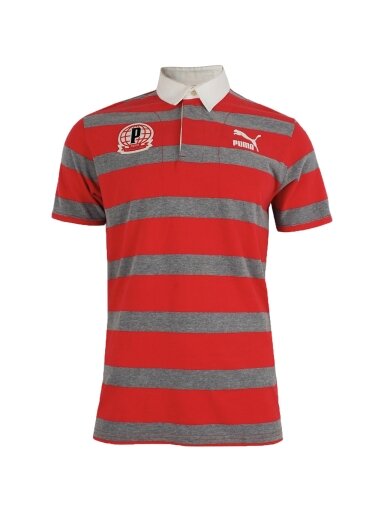 Puma Polo vyriški marškinėliai raudoni ir pilki 558241 09
