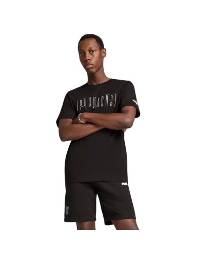 Puma Sport Graphic Tee vyriška marškinėliai juoda 684617 01