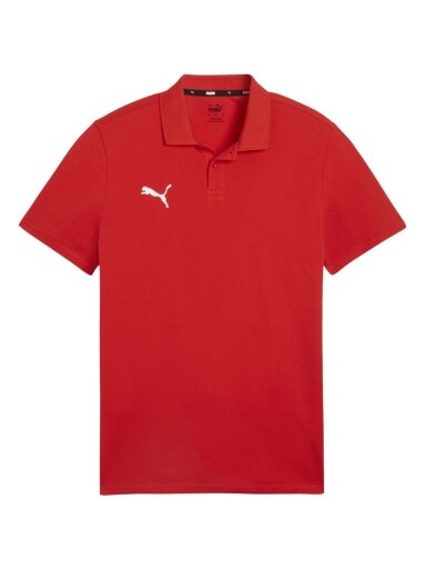 Puma Team Goal Casuals Polo vyriški marškinėliai raudoni 658605 01