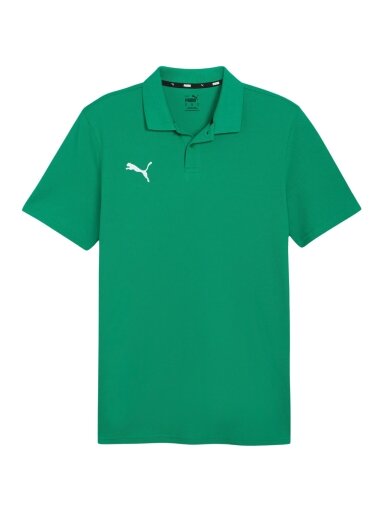 Puma Team Goal Casuals Polo vyriški marškinėliai žali 658605 05