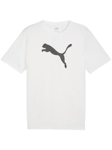 Puma Team Rise Logo Jersey Cotton vyriški marškinėliai balti 658705 04