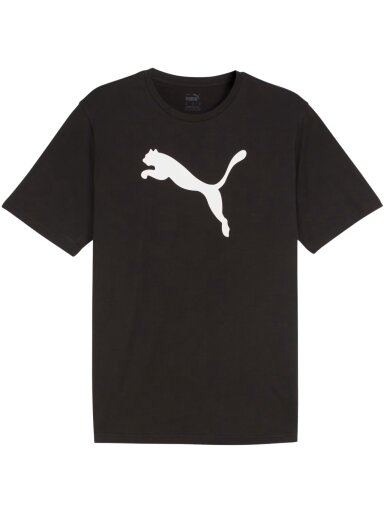 Puma Team Rise Logo Jersey Cotton marškinėliai vyrams juodi 658705 03