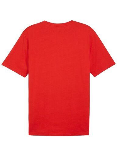 Puma Team Rise Logo Jersey Cotton vyriški marškiniai raudoni 658705 01