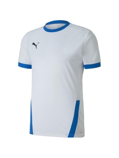 Puma teamGOAL 23 Jersey vyriški marškinėliai balti ir mėlyni 704171 12