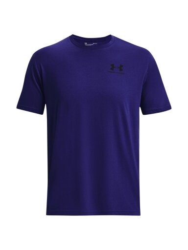 Under Armour Sportstyle Left Chest SS vyriški marškinėliai mėlyni 1326799 468