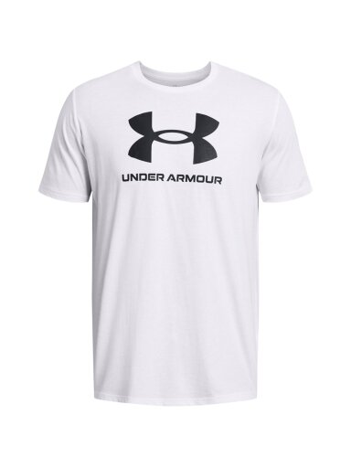 Under Armour Sportstyle Logo vyriški marškinėliai balti 1382911 100