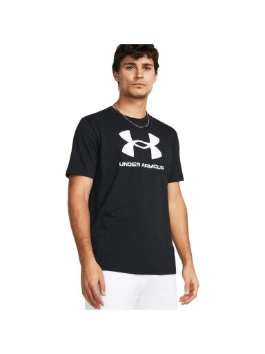 Under Armour Sportstyle Logo vyriški marškinėliai juodi 1382911 001