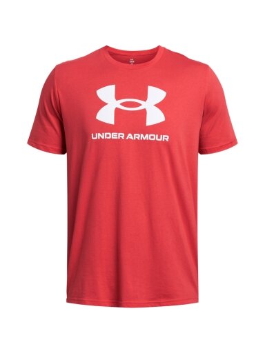 Under Armour Sportstyle Logo vyriški marškinėliai raudoni 1382911 814