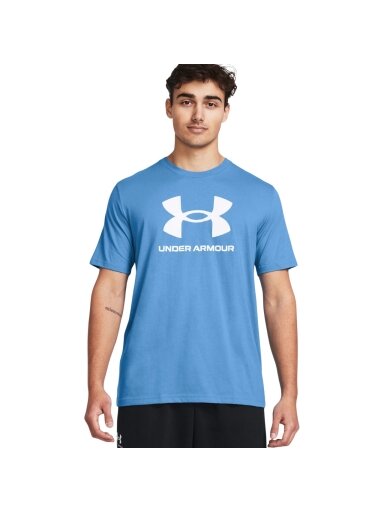 Under Armour Sportstyle Logo vyriški marškinėliai mėlyni 1382911 444