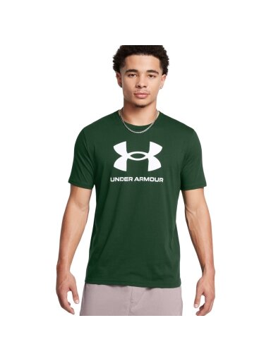 Under Armour vyriška Sportstyle Logo marškiniai žali 1382911 301