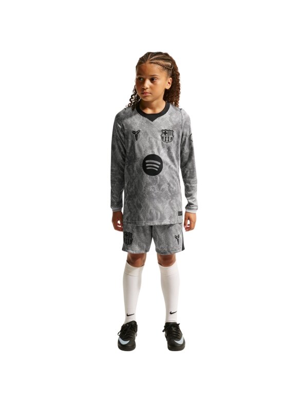 Nike FC Barcelona 2026/27 Stadium Away vaikiški vartininko marškinėliai, pilki, IO8337 013 8