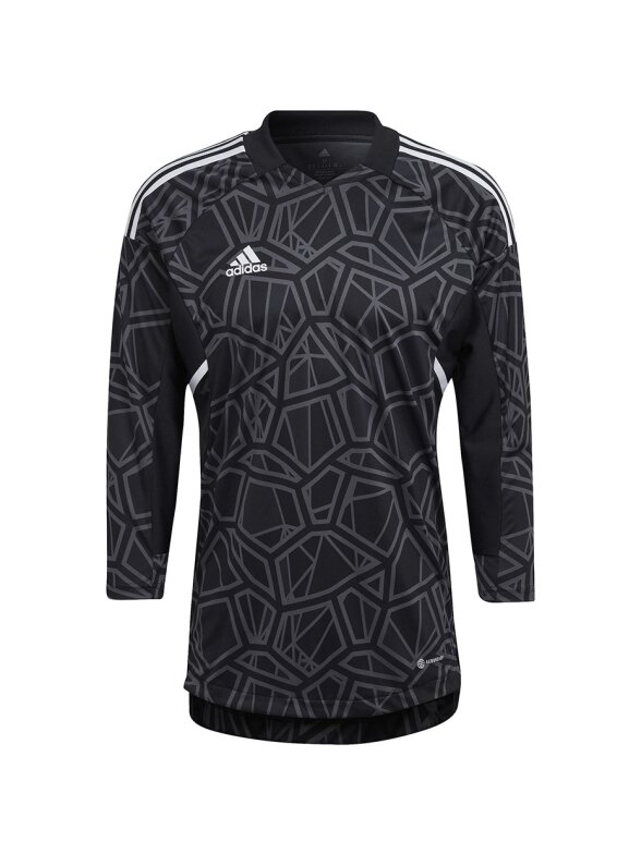 Adidas Condivo 22 Jersey ilgomis rankovėmis vyriški vartininko marškiniai, juodi HB1615 Adidas Condivo 22 Jersey ilgomis rankovėmis vyriški vartininko marškiniai, juodi HB1615