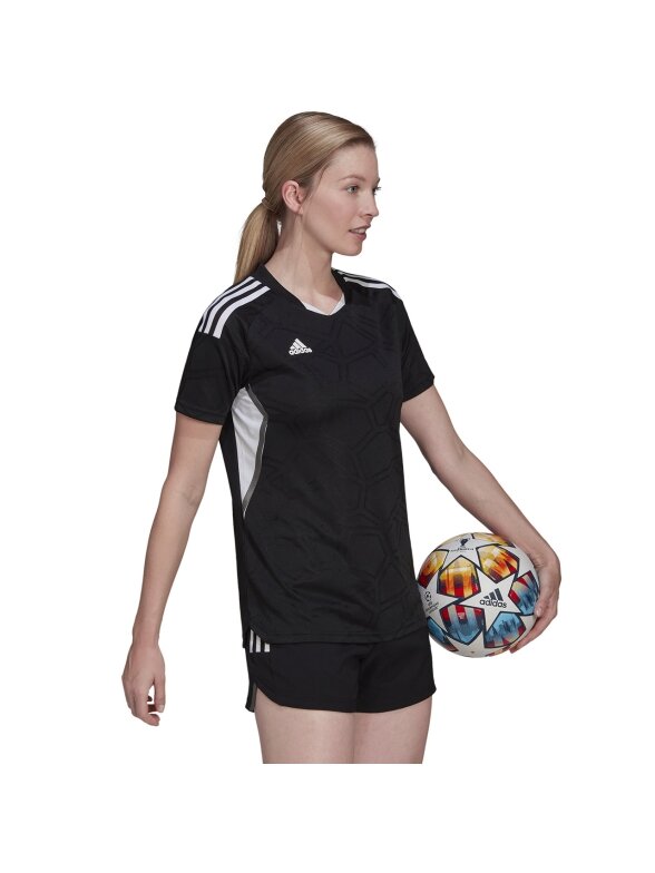 Adidas Condivo 22 Match Day moteriški marškinėliai, juodi balti HA3541 4