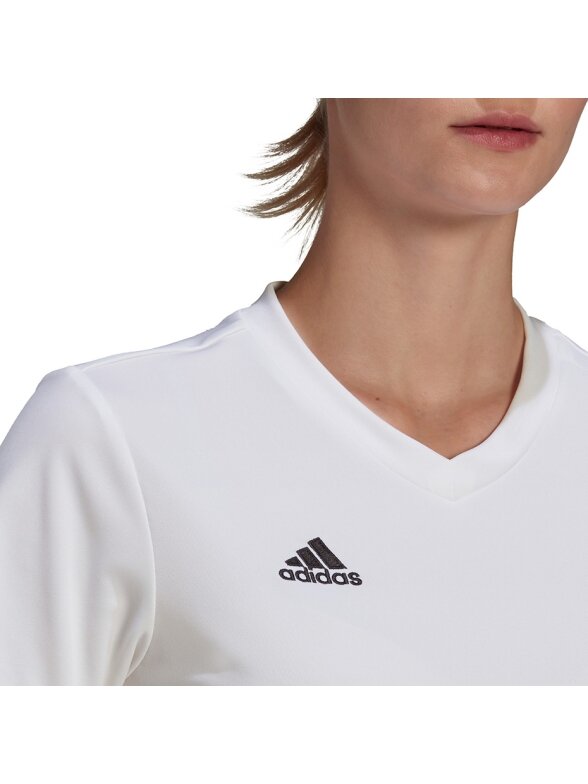 Adidas Entrada 22 Jersey moteriški marškinėliai, balti HC5074 7
