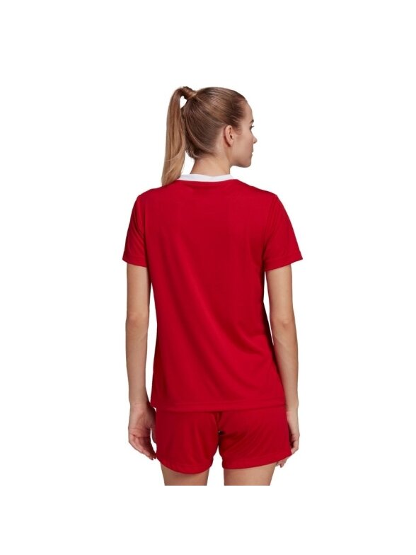 Adidas Entrada 22 Jersey moteriški marškinėliai, raudoni H57571 4 Adidas Entrada 22 Jersey moteriški marškinėliai, raudoni H57571 4