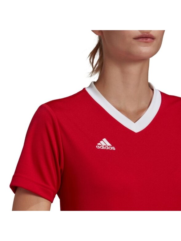 Adidas Entrada 22 Jersey moteriški marškinėliai, raudoni H57571 5