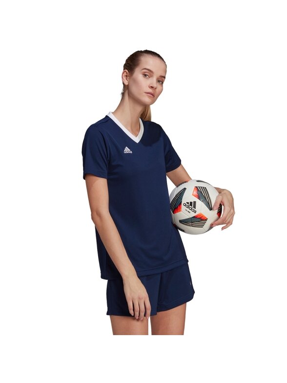 Adidas Entrada 22 Moteriški marškinėliai, tamsiai mėlyni H59849 3 Adidas Entrada 22 Moteriški marškinėliai, tamsiai mėlyni H59849 3