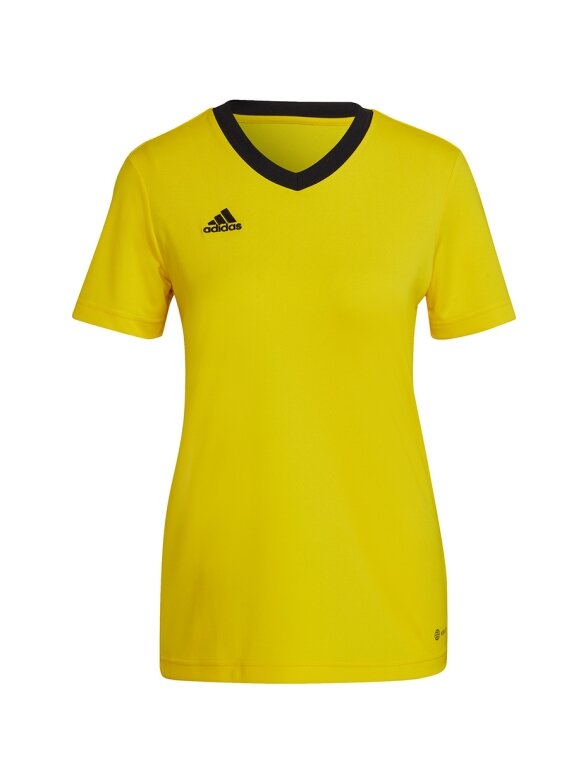 Adidas Entrada 22 Moteriški marškinėliai geltoni HI2125 Adidas Entrada 22 Moteriški marškinėliai geltoni HI2125