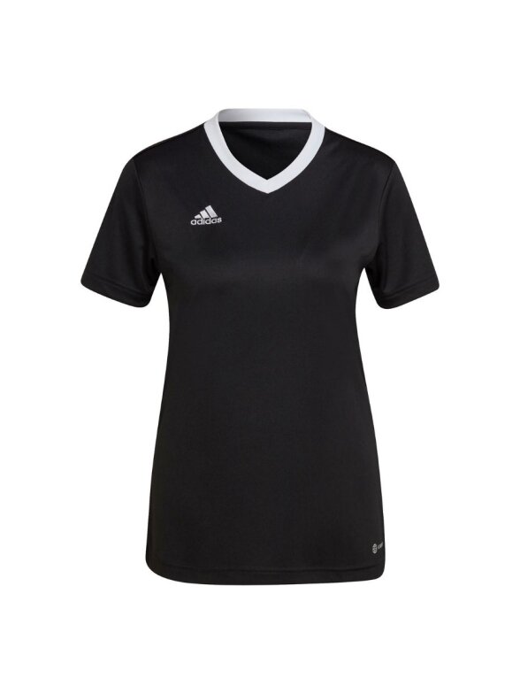 Adidas Entrada 22 Jsy moteriški marškinėliai, juodi H57572 Adidas Entrada 22 Jsy moteriški marškinėliai, juodi H57572