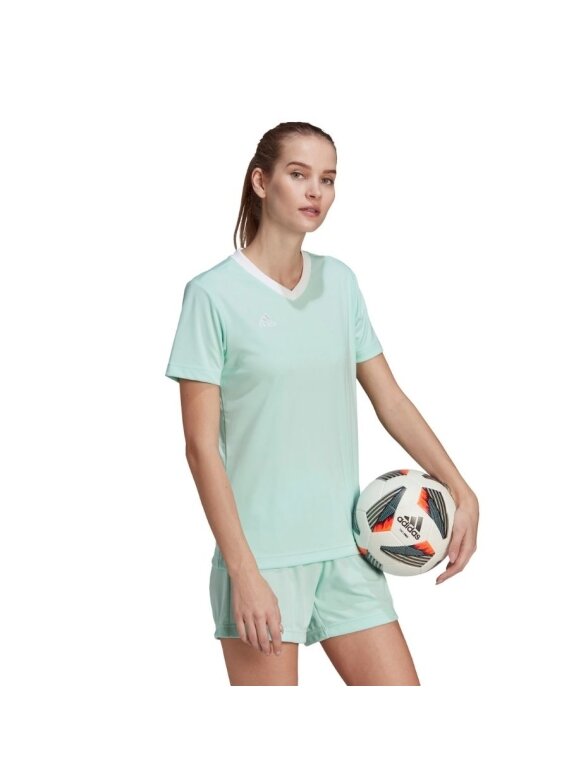 Adidas Entrada 22 Jsy moteriški marškinėliai, mėtų HC5076 2 Adidas Entrada 22 Jsy moteriški marškinėliai, mėtų HC5076 2