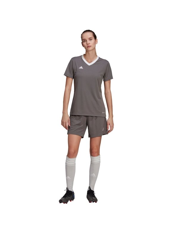 Adidas Entrada 22 Jsy moteriški marškinėliai, pilki H59848 2 Adidas Entrada 22 Jsy moteriški marškinėliai, pilki H59848 2